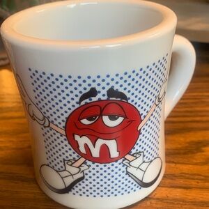 M&M'S Red Character Mug with Blue Dots